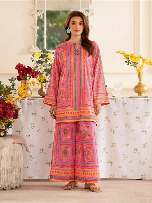 Mahnur Noir Lawn'26 Printed Co-Ord Set-N-01