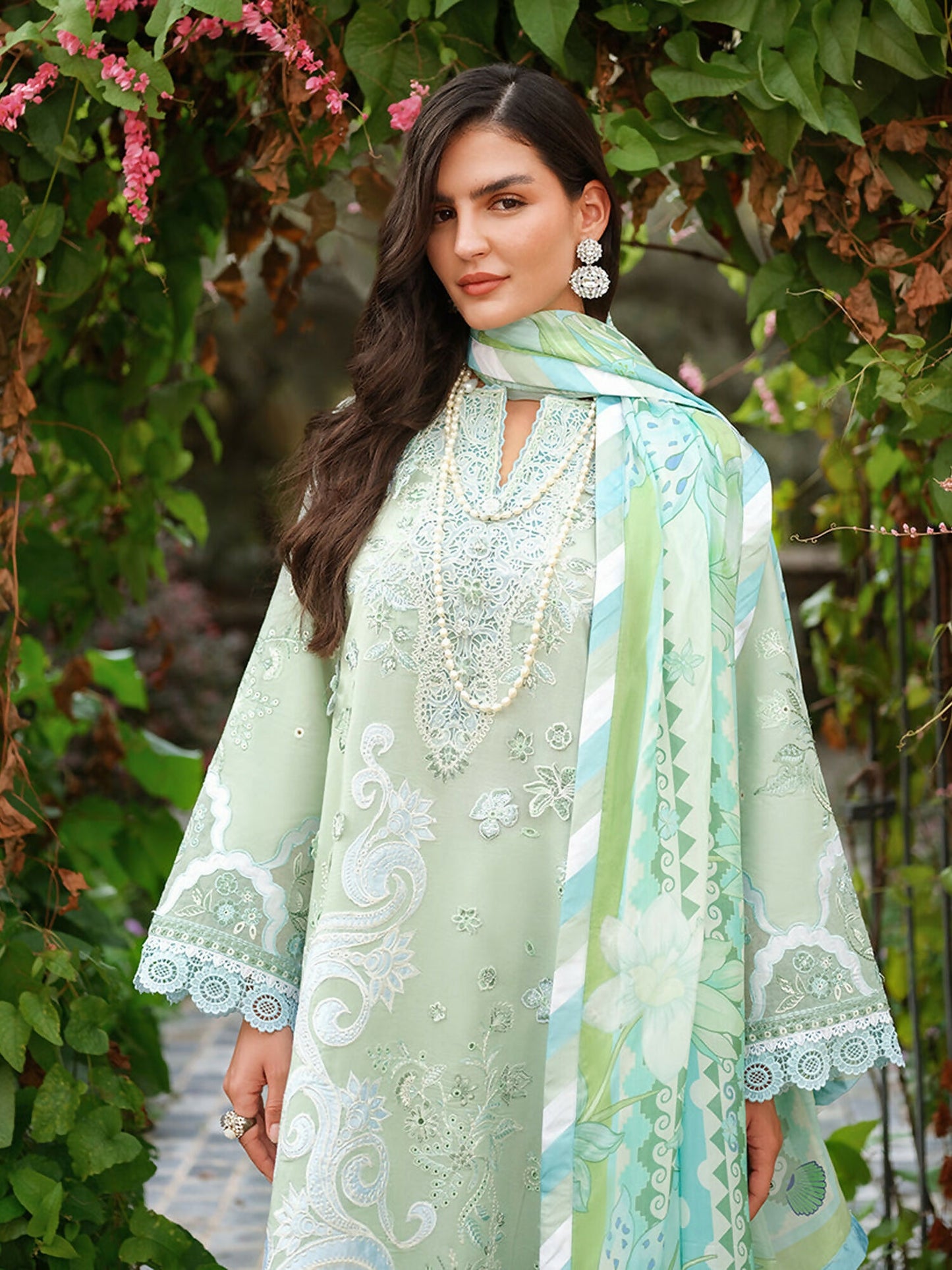 Mushq A Moi Luxury Lawn Embroidered Unstitched 3-Piece Suit-Love Escape