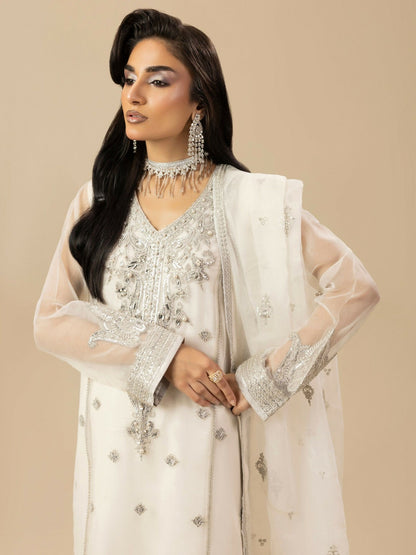 Shurooq Garden Of Dreams Organza Embroidered Stitched 3-Piece Suit-Jasmine