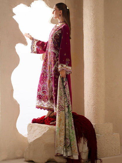 Binilyas Saqqara Kotrai Embroidered Stitched 3-Piece Suit-167-A