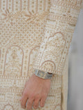 Gem Garments Afsanah Raw Silk Embellished Sherwani-Riaz