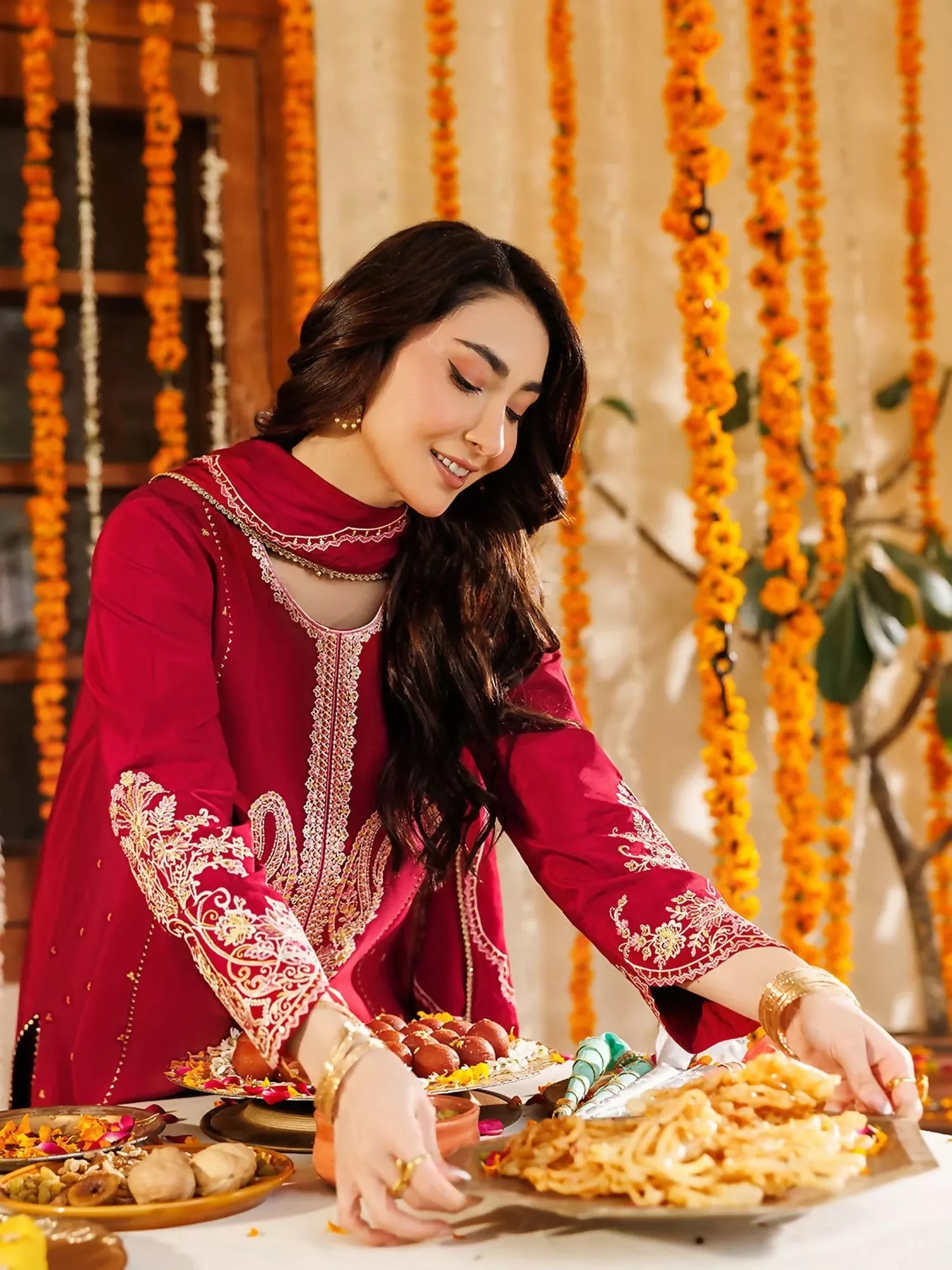 Panache Apparel Noore Eid Edit Raw Silk Embroidered Stitched Suit-Zariah