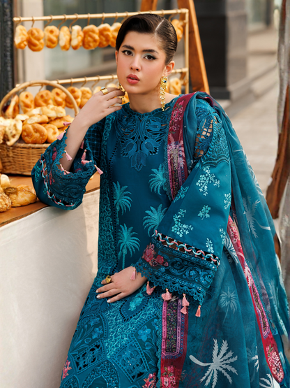 Parishay Monaco Luxury Lawn'26 Embroidered Unstitched 3-Piece Suit-MN-04