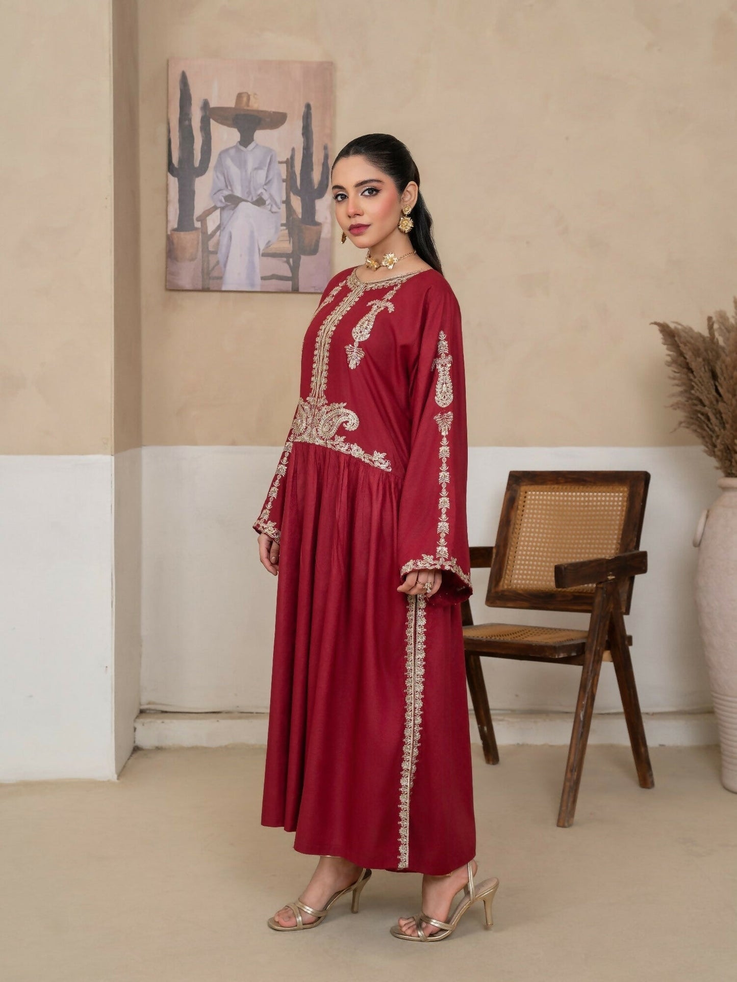 Stylish Collection Amaya Pret Linen Embroidered Stitched 2-Piece Suit-Alishba