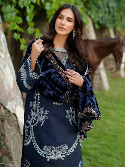 Parishay Panache Winter Corduroy Embroidered Unstitched 3-Piece Suit-PNE-08