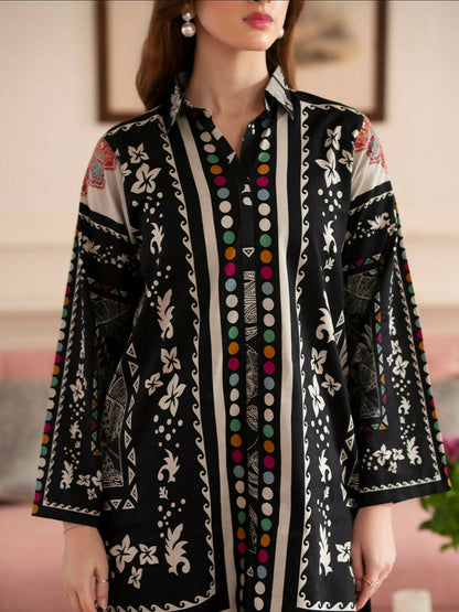 Mahnur Noir Lawn'26 Printed Unstitched 2-Piece Suit-N-09