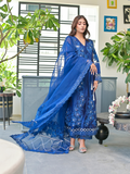 Farooq Hameed Studio Eid Edition'24 Silk Embroidered Stitched 3-Piece Suit-Freya