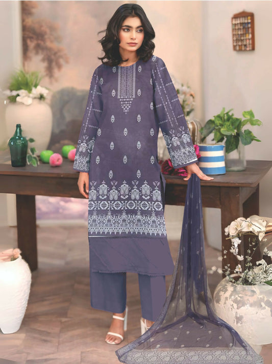 Cross Sketch Lawn Printed Unstitched 2-Piece Suit-Eshal