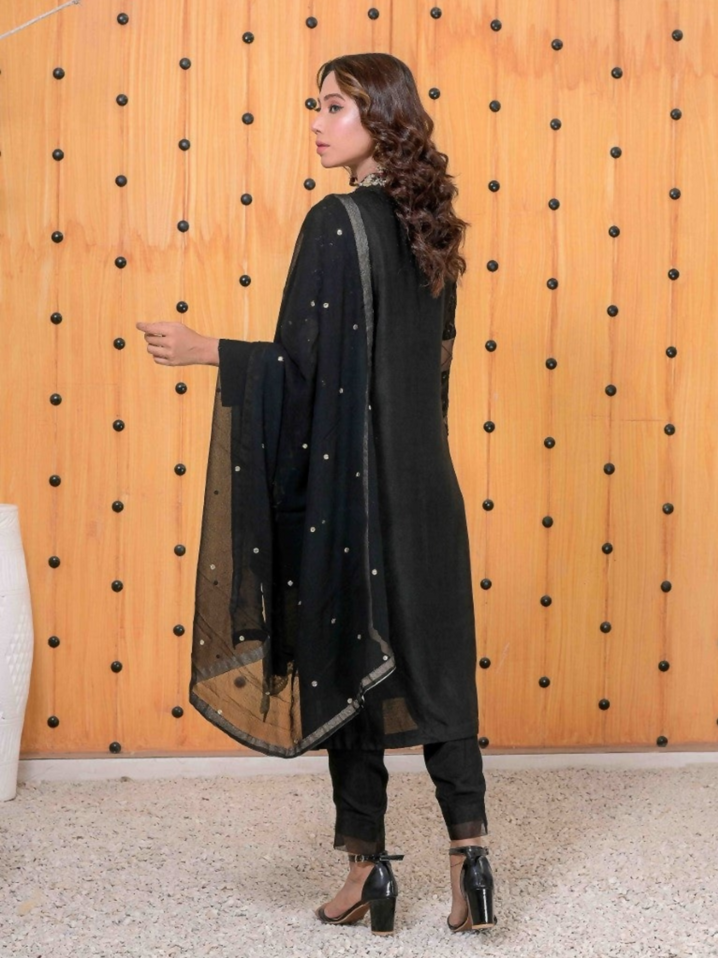 Ruby's Couture Ashiyana Organza Embroidered Stitched 3-Piece Suit-Sufi