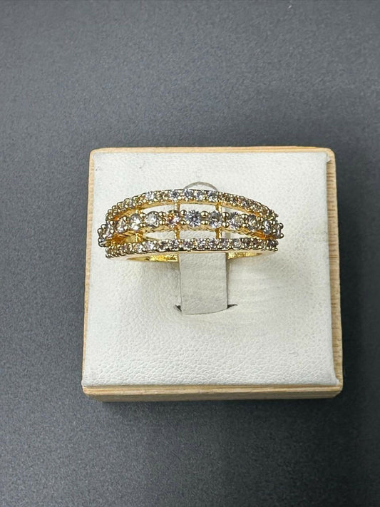 H&A Jewellery One Carat Gold Plated Ring