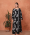 Stylish Collection Majeste Crinkle Chiffon Embroidered Stitched 3-Piece Suit-Zirwah Black