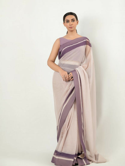 Imran Aftab Chiffon Printed Unstitched Saree-IASC-19