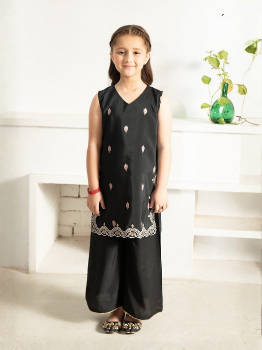 Panache Apparel Noore Eid Edit Sheesha Silk Embroidered Stitched Suit-Raha