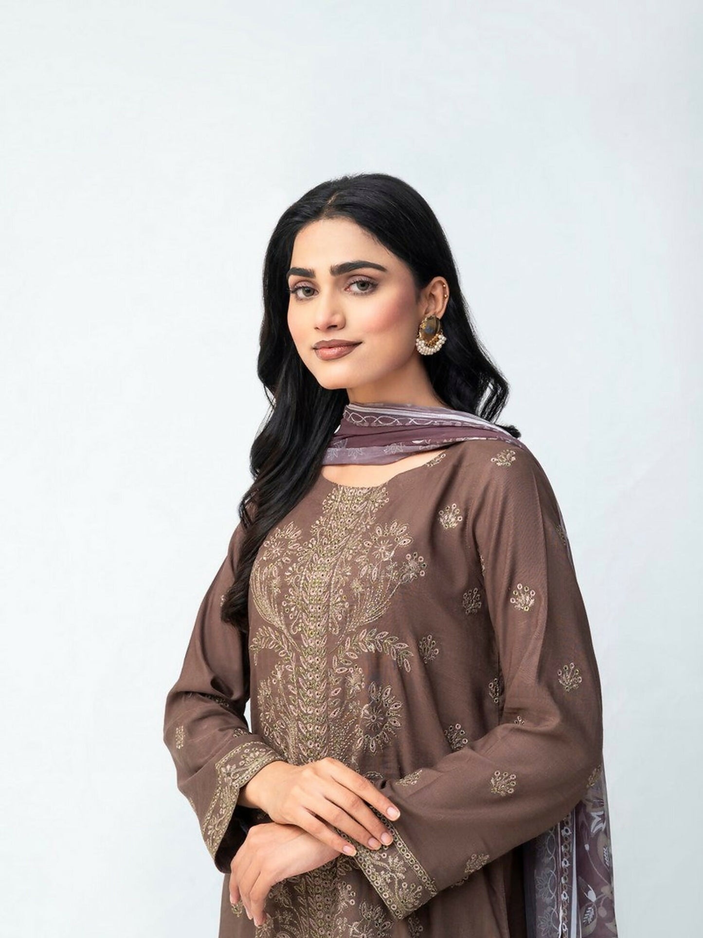 Imran Aftab Isla Winter Khaddar Embroidered Unstitched 3-Piece Suit-IAKC-UF-24