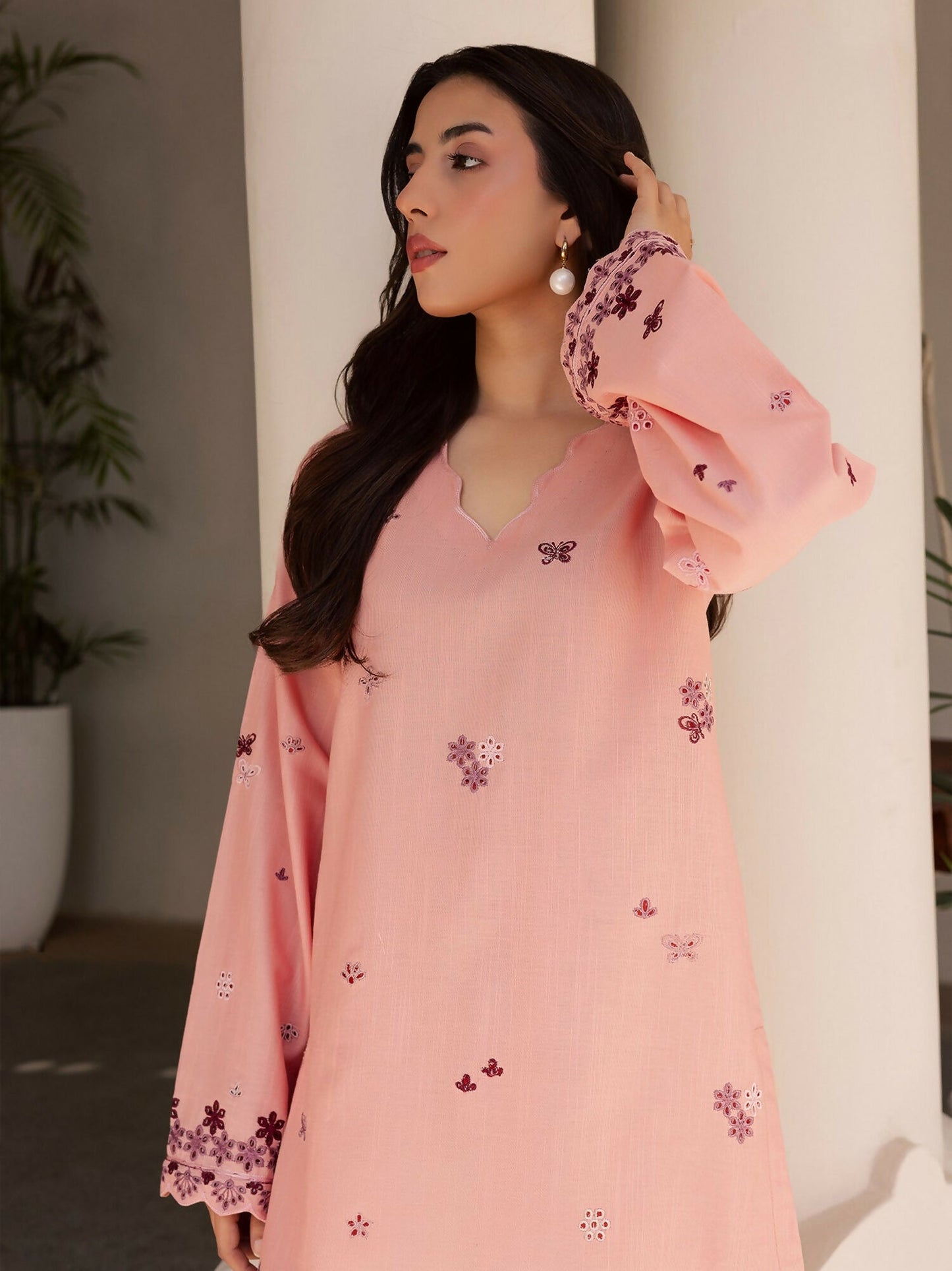 Mannat Clothing Laila Winter Pret '25 Karandi Embroidered Stitched Suit-Zenel