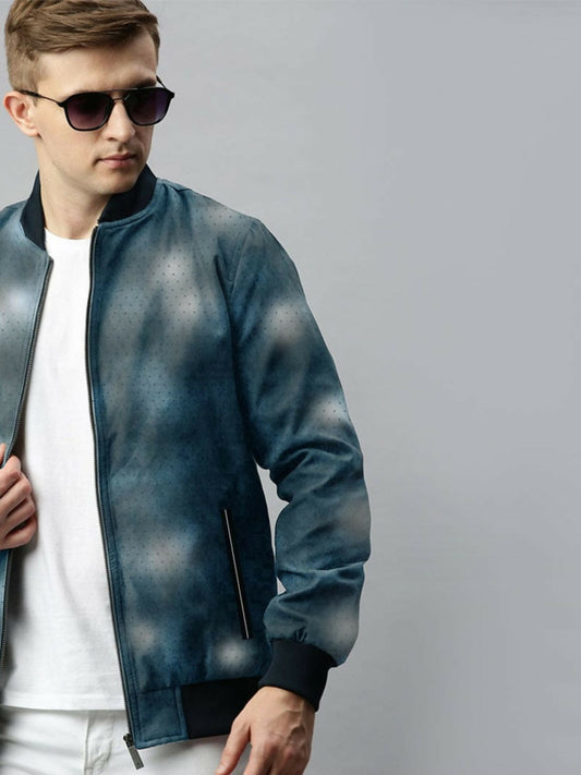 Red,Brown,Grey and Zinc Imported tie & dye light parachute Winter Jacket-13100