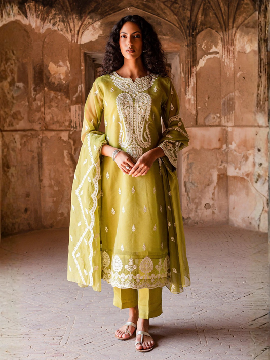 Mannat Clothing Cotton Net Embroidered Dupatta-Sufiya