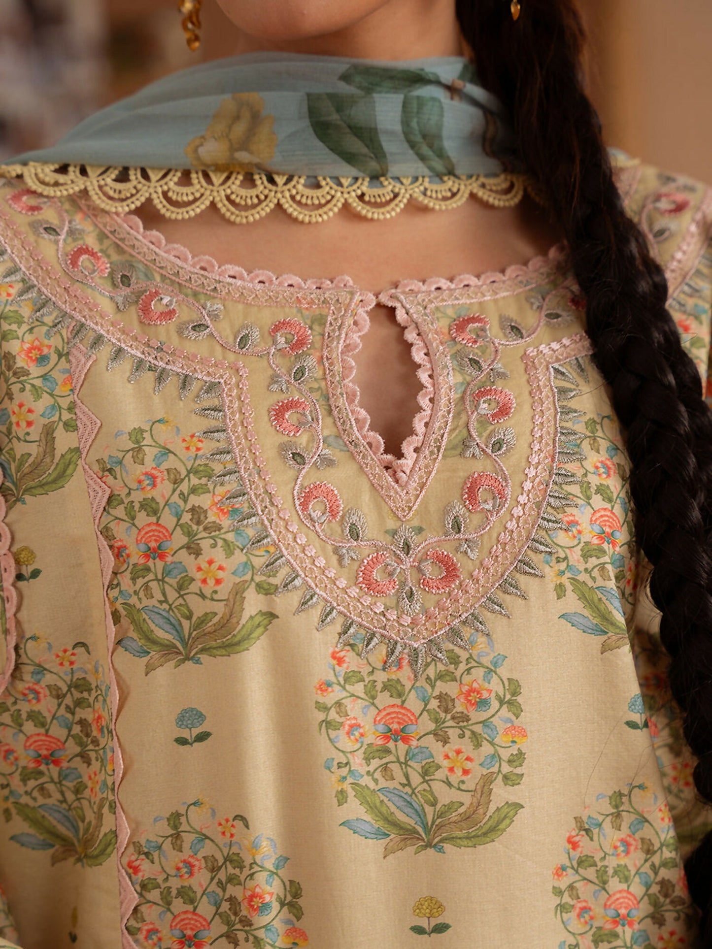 Joolie By Saira Rizwan Lawn Embroidered Unstitched 3-Piece Suit-Nerdia-A-SRL25-02