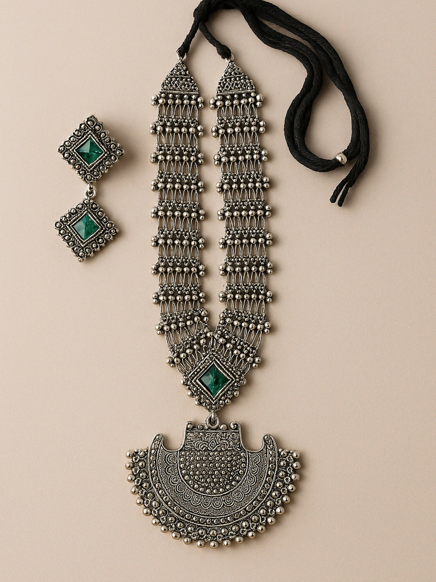 Durwaj's Oxidized Silver Set-DW-001