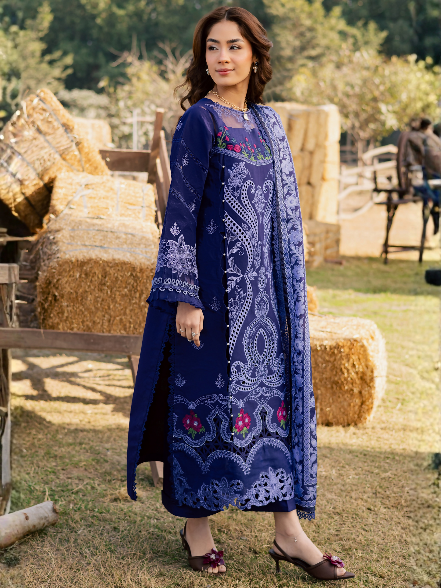 Parishay Summer Queen Vol 2 Lawn Embroidered Unstitched 3-Piece Suit-SQU-12