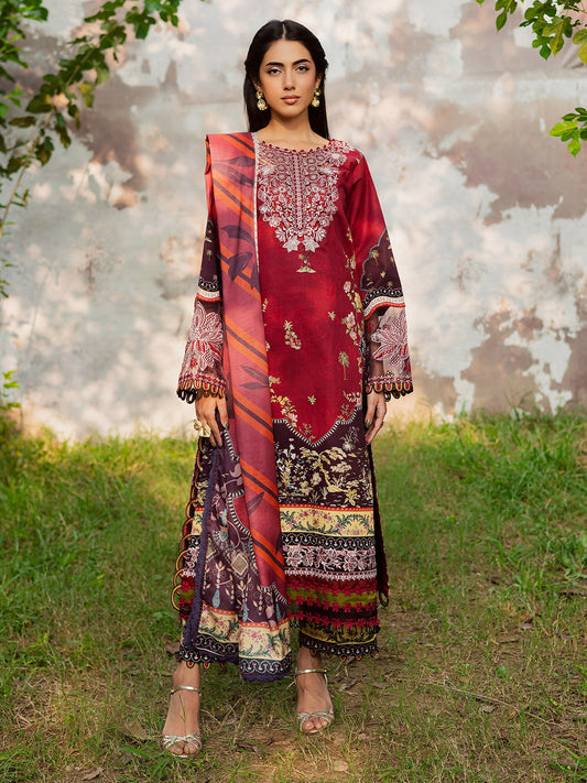 Parishay Rang e Sarma Khaddar Embroidered Stitched 3-Piece Suit-SAR-06