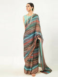 Imran Aftab Chiffon Printed Unstitched Saree-IASC 09