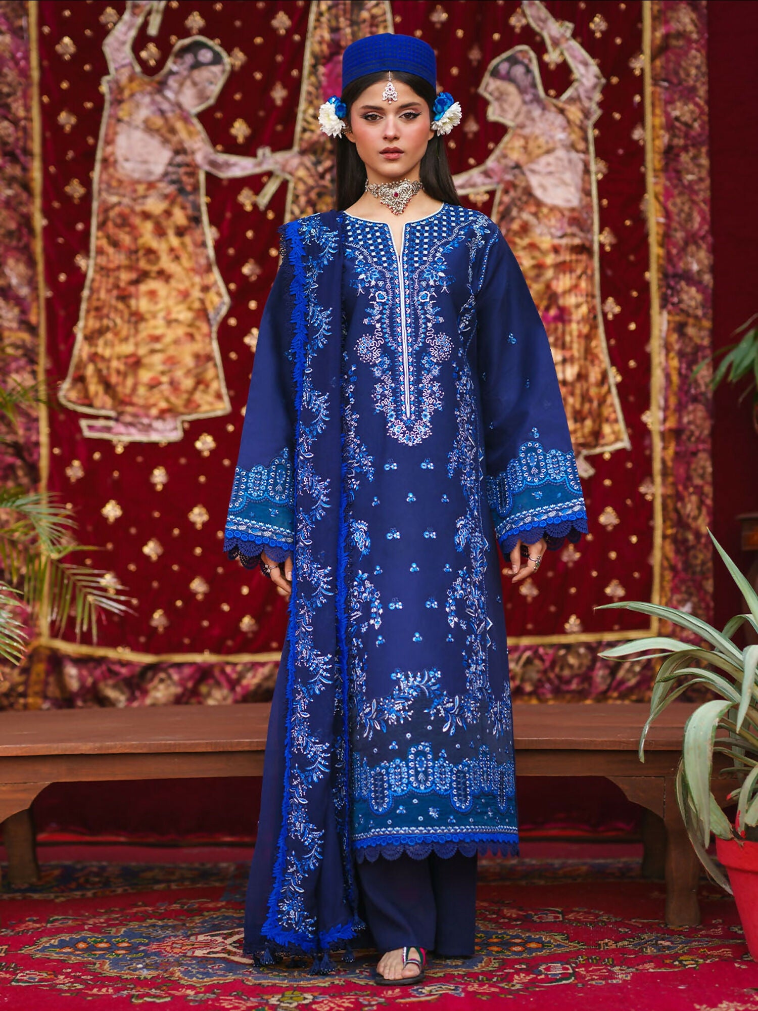 Mahnur Gul Luxury Lawn'26 Embroidered Stitched 3-Piece Suit-G-003