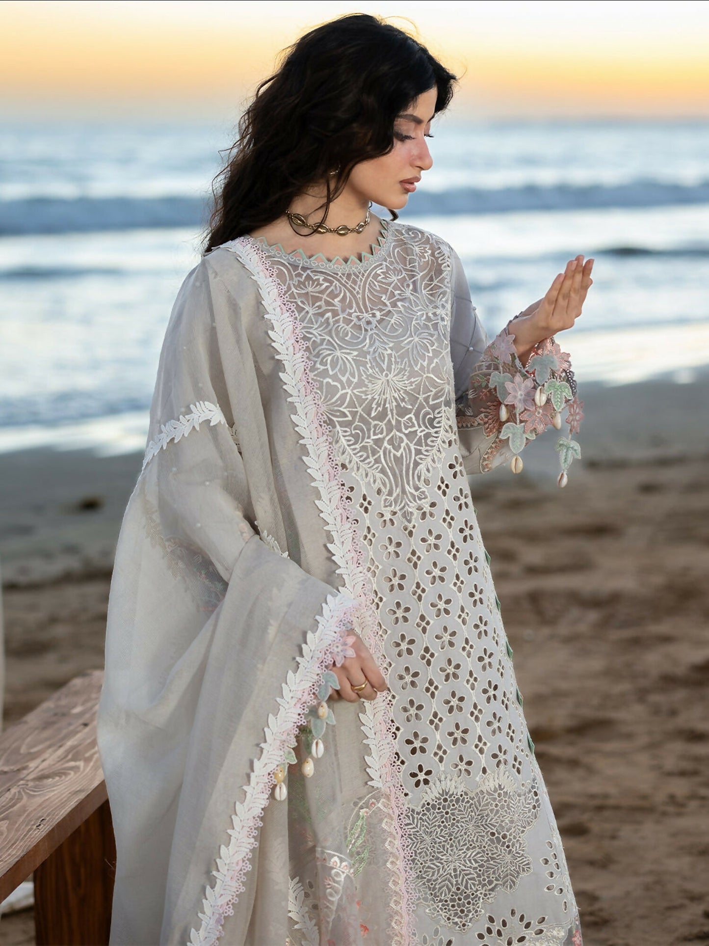 Mahnur Sirene Luxury Lawn'26 Embroidered Unstitched 3-Piece Suit-S-06
