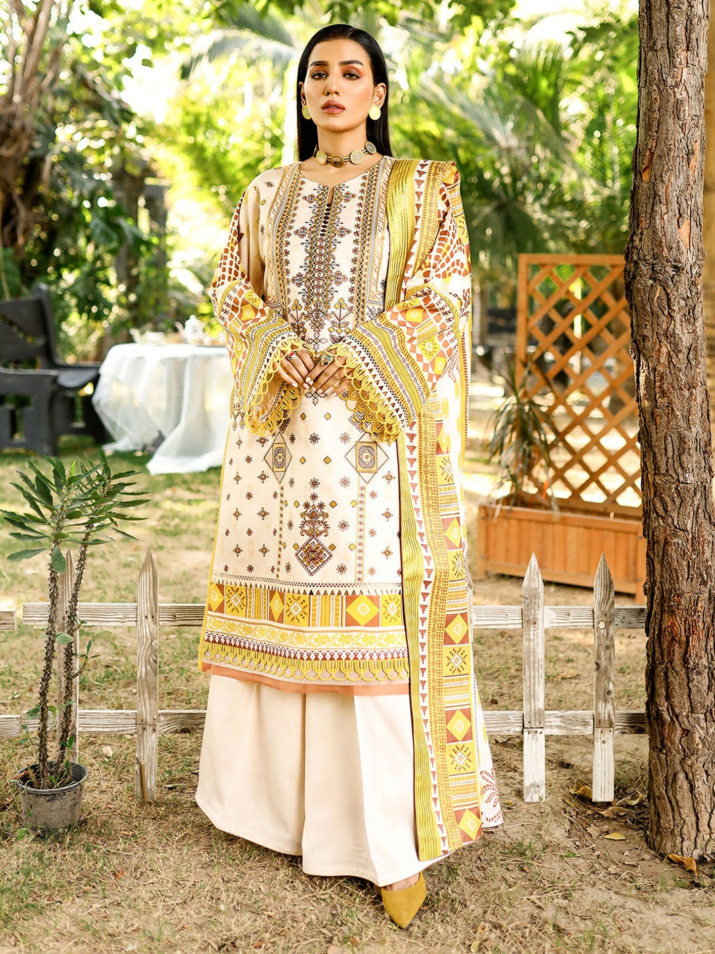 Binilyas Kotail Embroidered Unstitched 3-Piece Suit-761-A