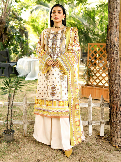 Binilyas Kotail Embroidered Unstitched 3-Piece Suit-761-A