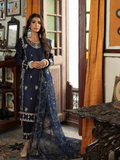 Panache Apparel Chambray Cotton Embroidered Stitched Suit-Zeenat
