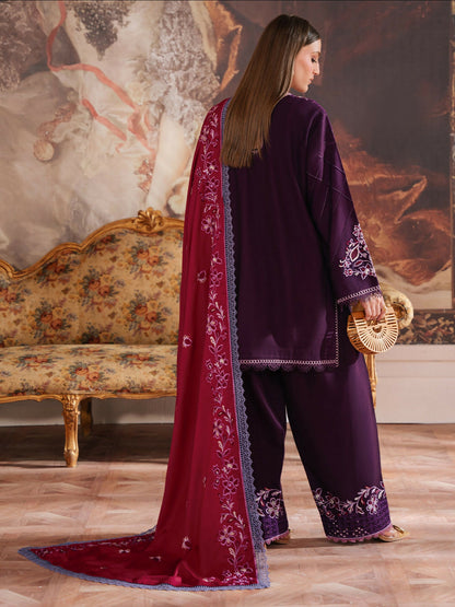 Mahnur Secret Garden Karandi Embroidered Stitched 3-Piece Suit–SG-010