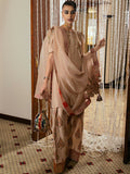 Hussain Rehar Basic Not Basic V Raw Silk Embellished Stitched 3-Piece Suit-Buff