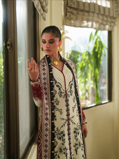 Binilyas Heritage Dore Summer'26 Lawn Embroidered Unstitched 3-Piece Suit-171-A