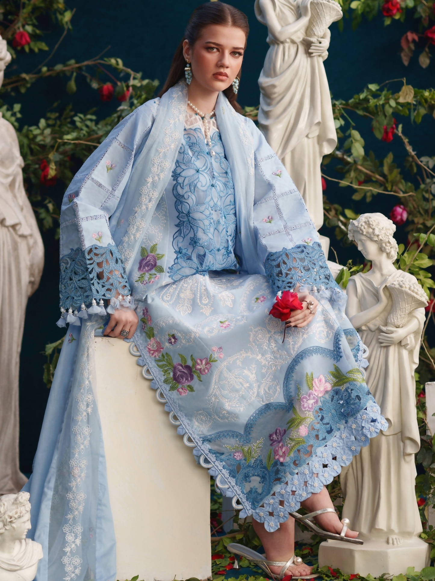 Parishay Summer Queen Lawn Embroidered Unstitched 3-Piece Suit-SQ-12