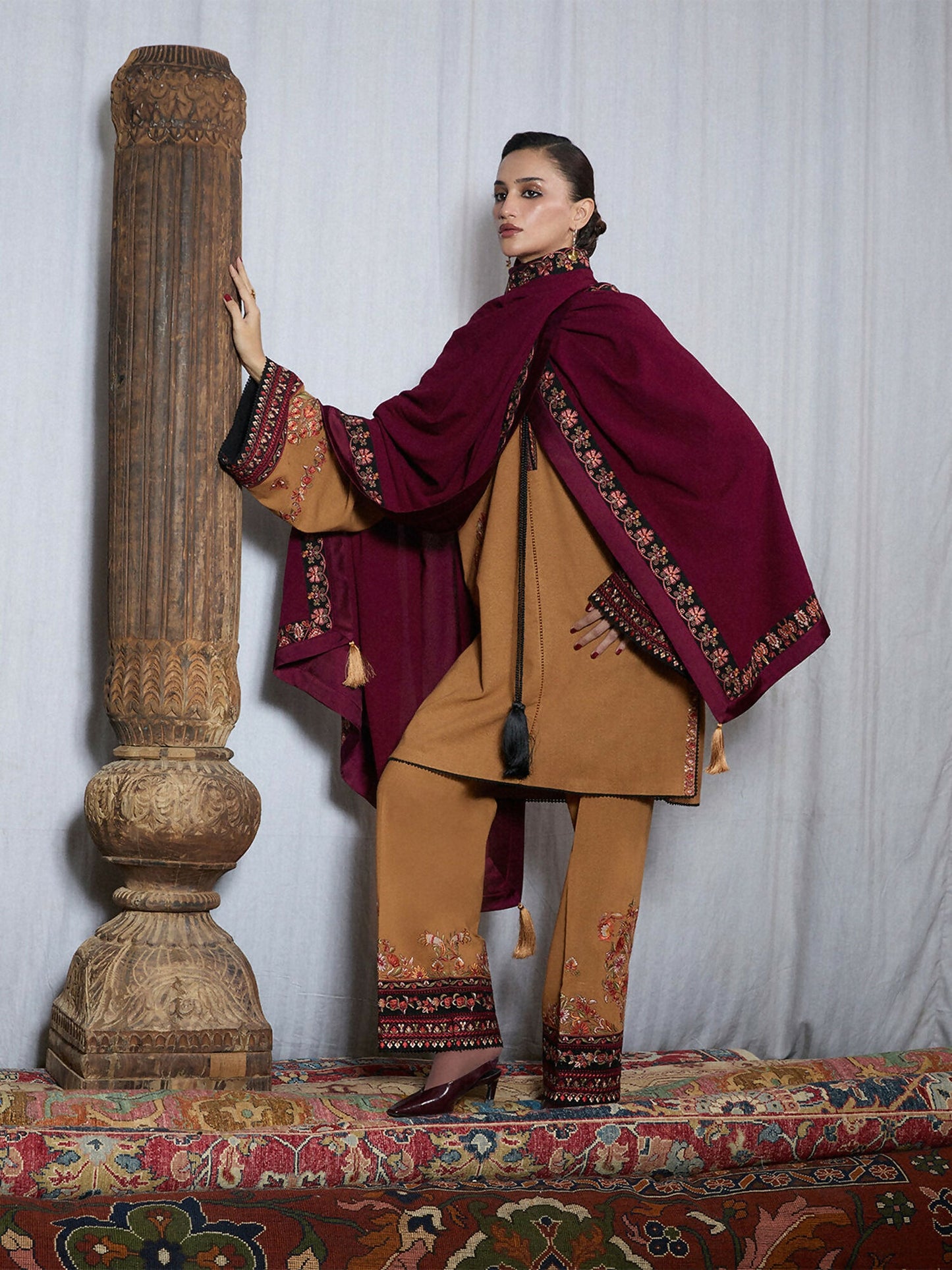 Jugnu by Hussain Rehar Karandi AW 25 - Edit III Embroidered Unstitched 3-Piece Suit-Zrov
