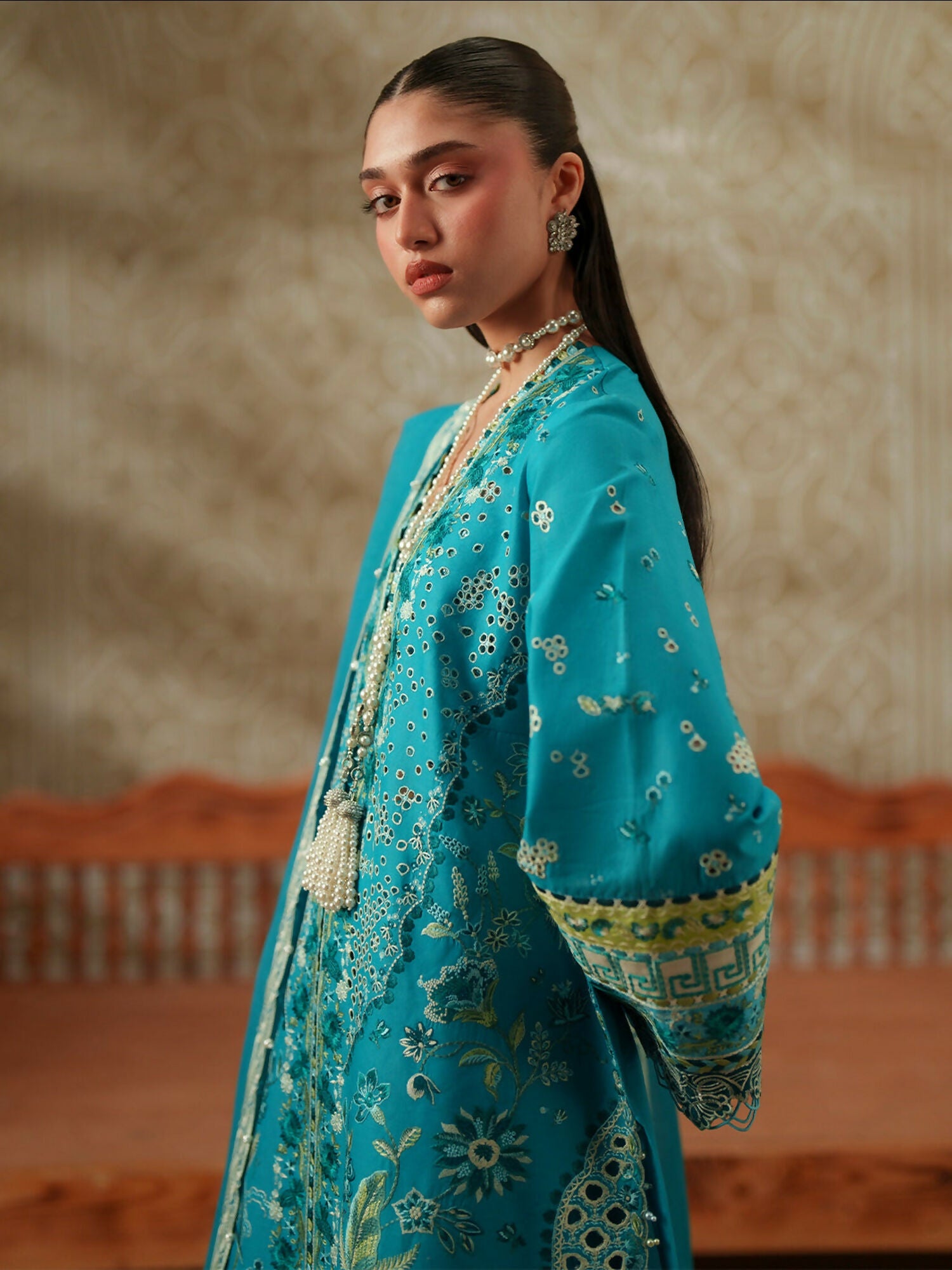 Binilyas Mashriq Luxury Lawn'26 Embroidered Unstitched 3-Piece Suit-D-116-B