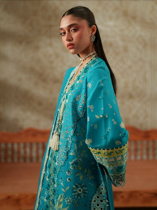 Binilyas Mashriq Luxury Lawn'26 Embroidered Unstitched 3-Piece Suit-D-116-B