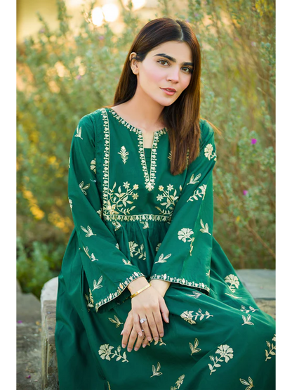 MAK Fashion Lawn Embroidered Stitched 2 Piece Suit-Minah