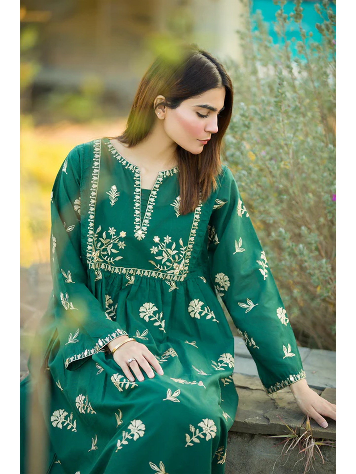 MAK Fashion Lawn Embroidered Stitched 2 Piece Suit-Minah