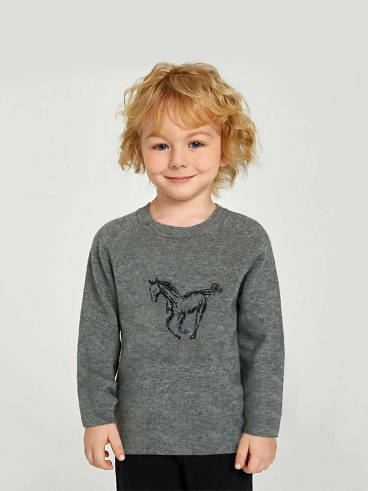 Soft cotton kids tee with crew neck and open hem, made from breathable single jersey fabric.