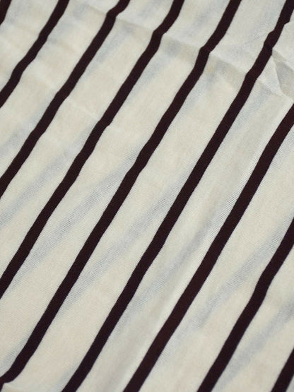 Funky HJBZ Plain Stripe Crew Neck Tee Shirt-13647