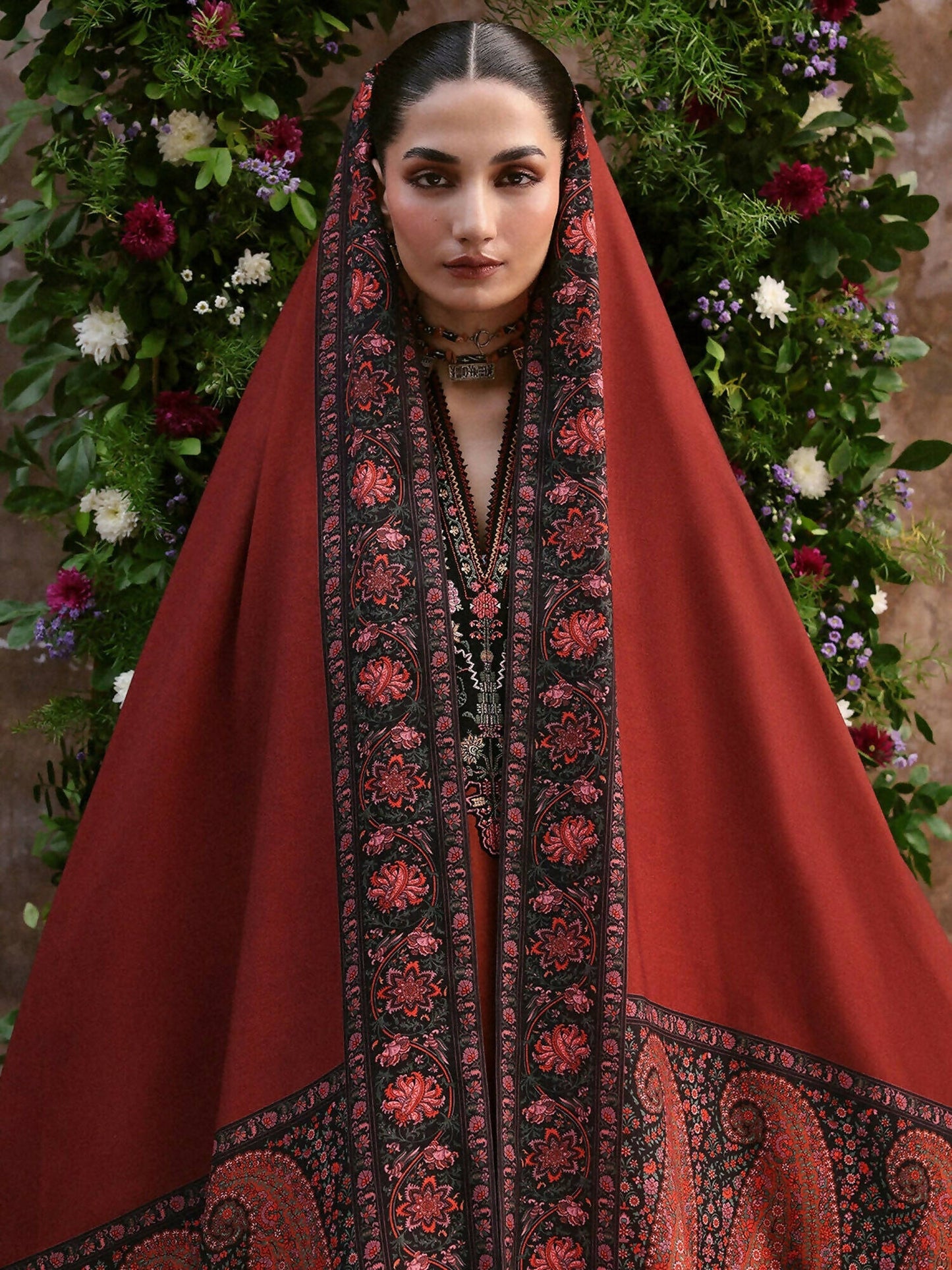 Jugnu By Hussain Rehar Khaddar'25 Embroidered Unstitched 3-Piece Suit-Parsa