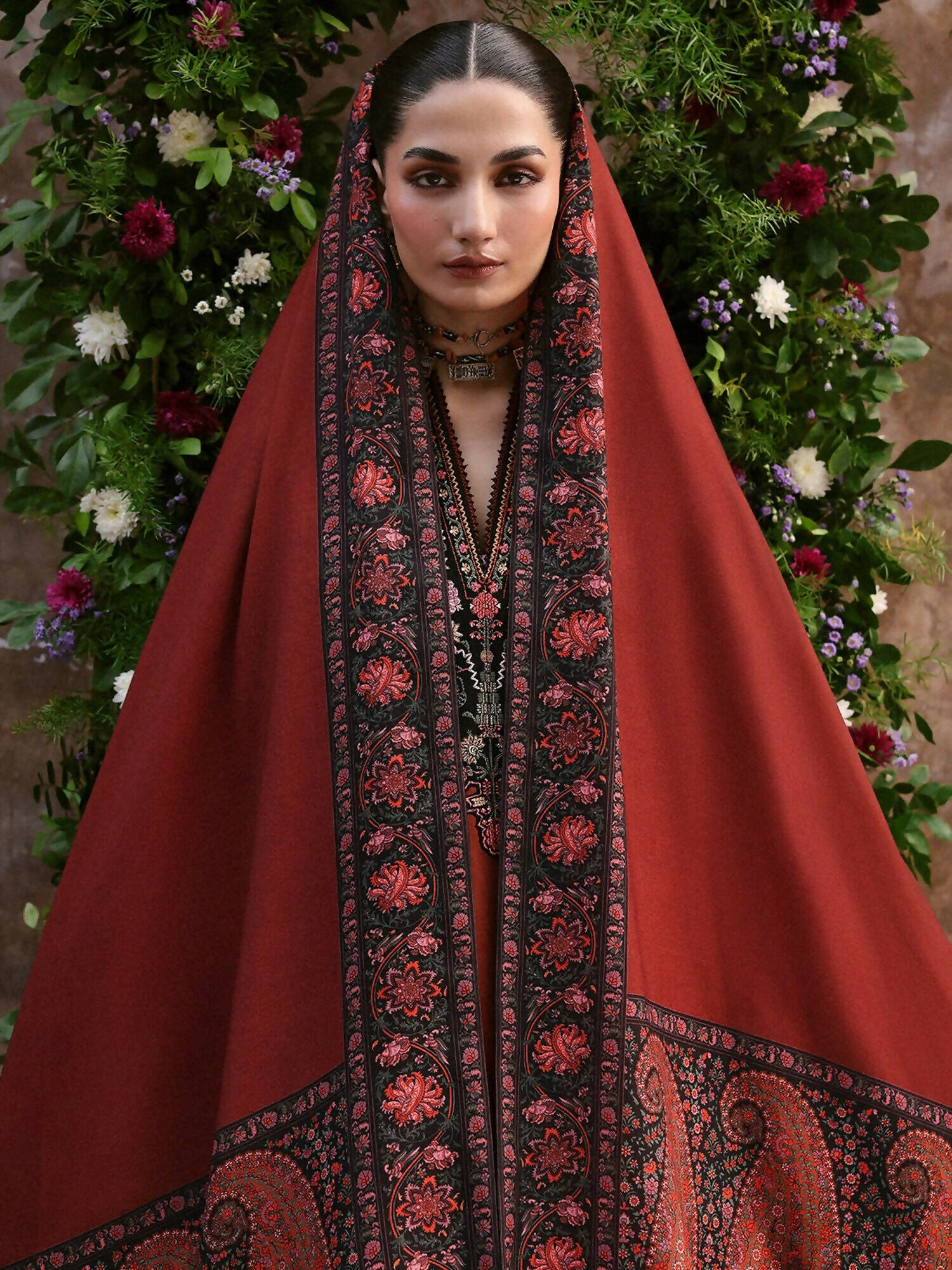Jugnu By Hussain Rehar Khaddar'25 Embroidered Unstitched 3-Piece Suit-Parsa