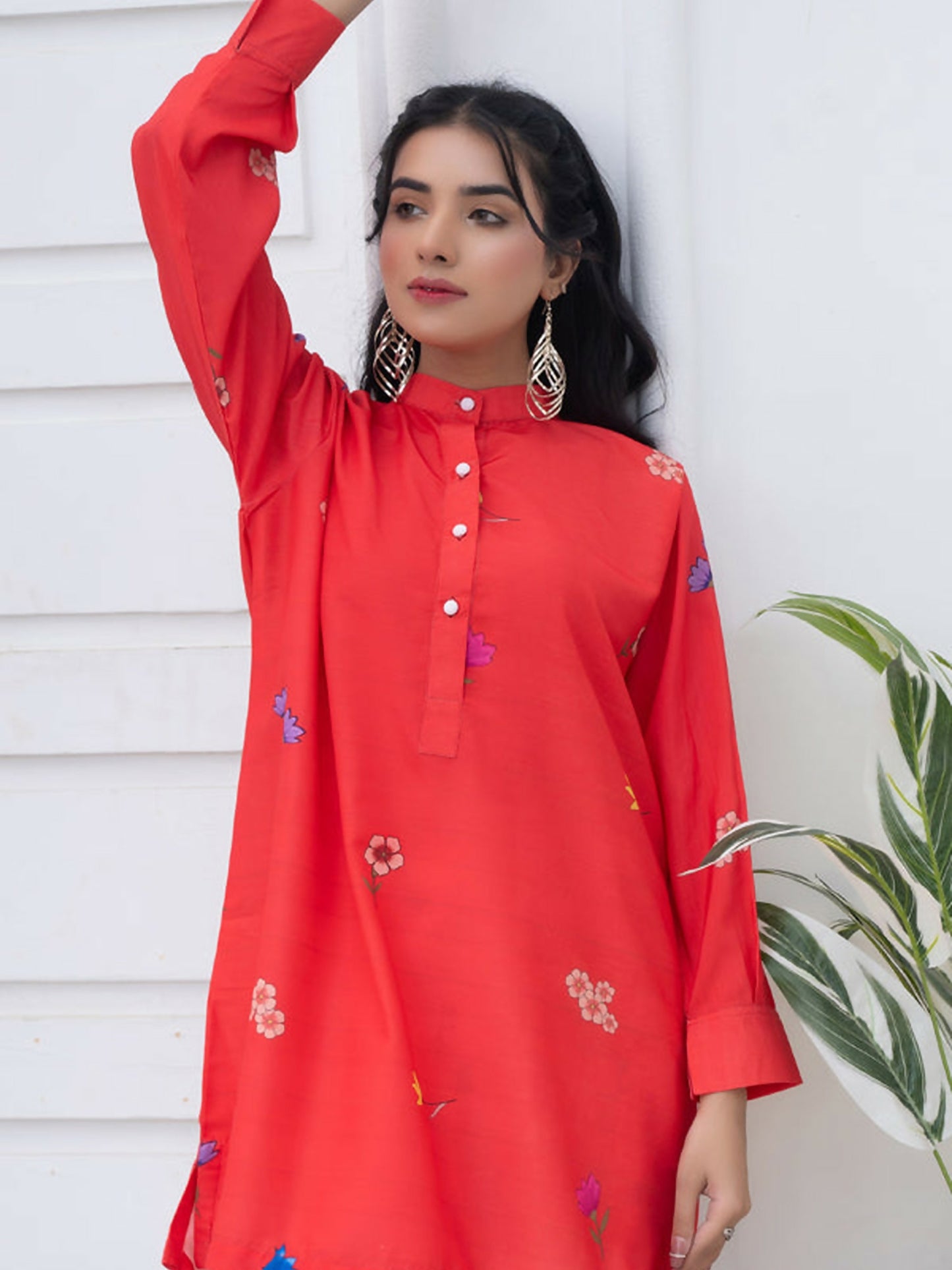 MH Cloth House Poly Lawn Printed Stitched 2-Piece Suit-Ghazal
