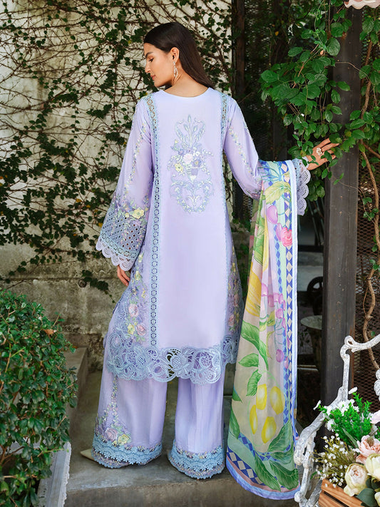 Mushq A Moi Luxury Lawn Embroidered Unstitched 3-Piece Suit-Sweet Confession