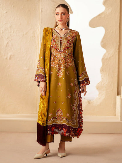 Binilyas Saqqara Kotrai Embroidered Stitched 3-Piece Suit-163-A