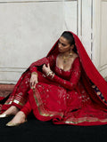 Hussain Rehar Festive Pret'25 Korean Raw Silk Embroidered Stitched 3-Piece Suit-Gulrukh