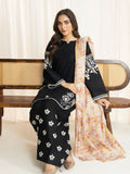 Panache Apparel Monochrome Tales Cotton Lawn Embroidered Stitched Suit-Moonlight Glow