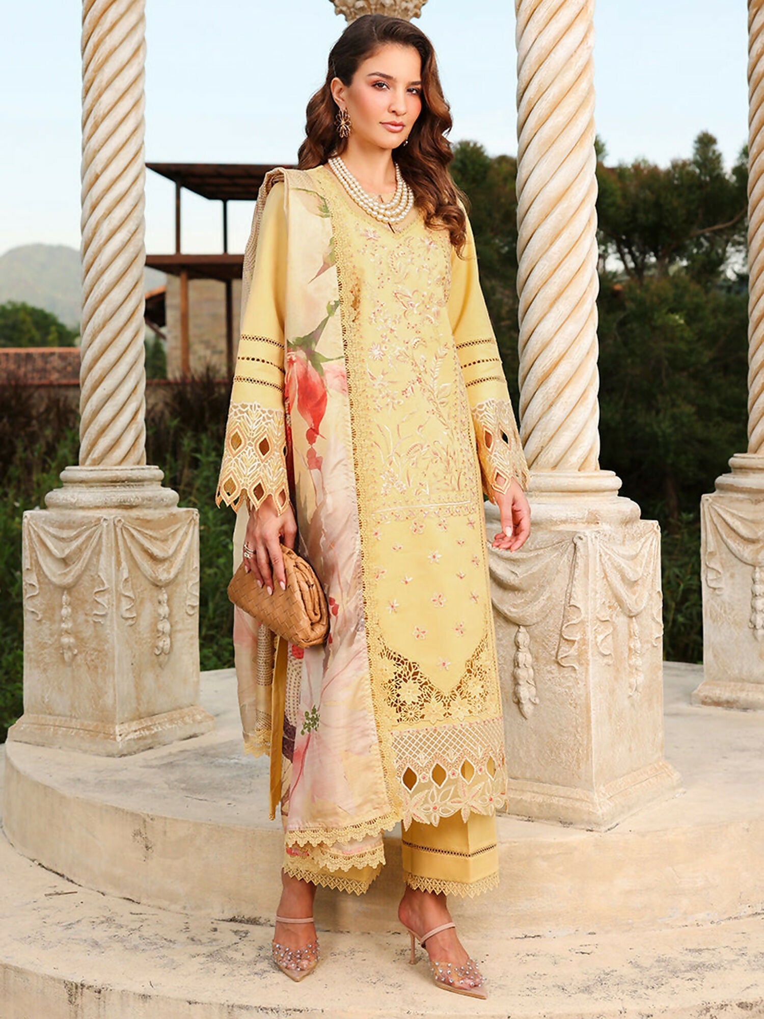 Rang Rasiya Florence Summer Edit'26 Lawn Embroidered Unstitched 3-Piece Suit-Mirha
